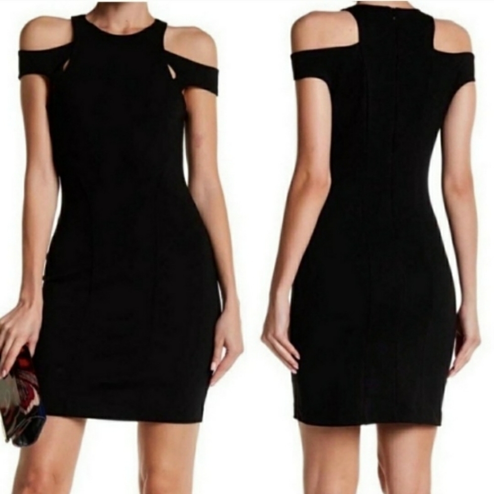 ALI & JAY Cold Shoulder Stretch Cocktail Dress Black Sz XS